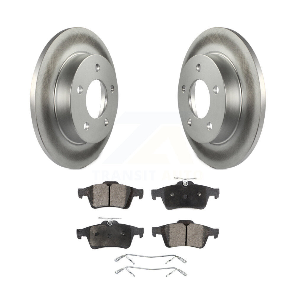 Rear Coated Disc Brake Rotors And Ceramic Pads Kit For Mazda 3 Sport