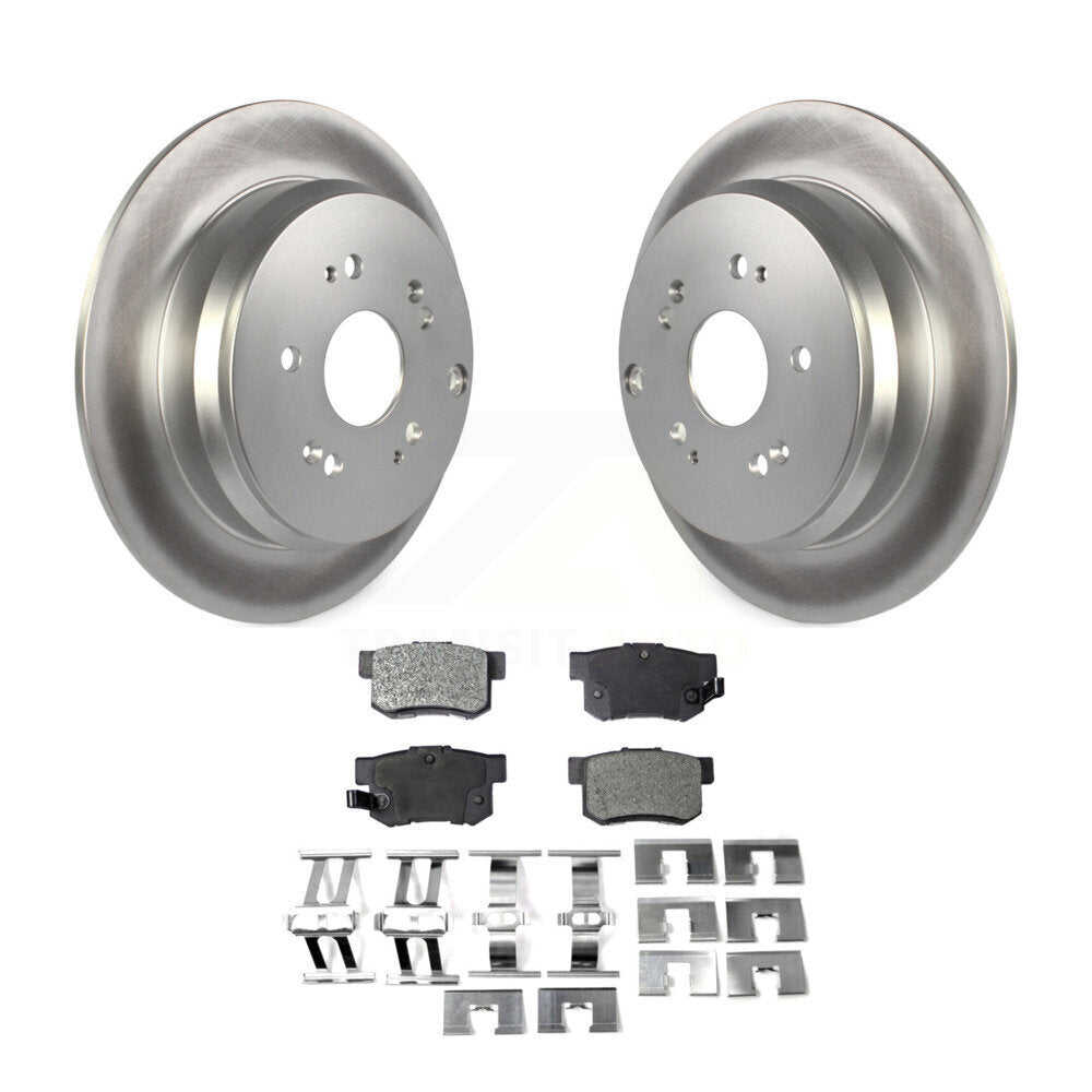 Rear Coated Disc Brake Rotors And Ceramic Pads Kit For Acura RDX