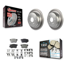 Load image into Gallery viewer, Rear Coated Disc Brake Rotors And Ceramic Pads Kit For Acura RDX