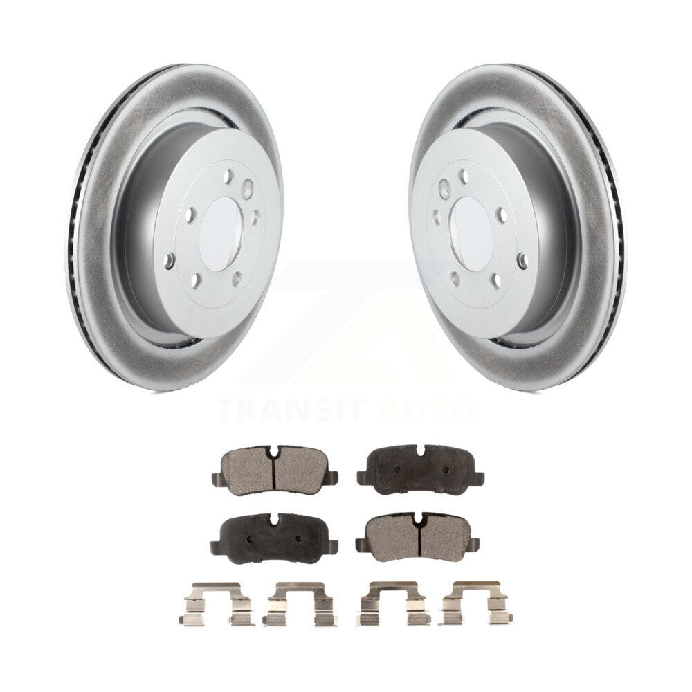 Rear Coated Disc Brake Rotors Ceramic Pad Kit For Land Rover Range Sport LR4 LR3