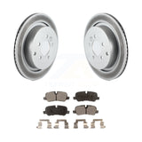 Rear Coated Disc Brake Rotors Ceramic Pad Kit For Land Rover Range Sport LR4 LR3