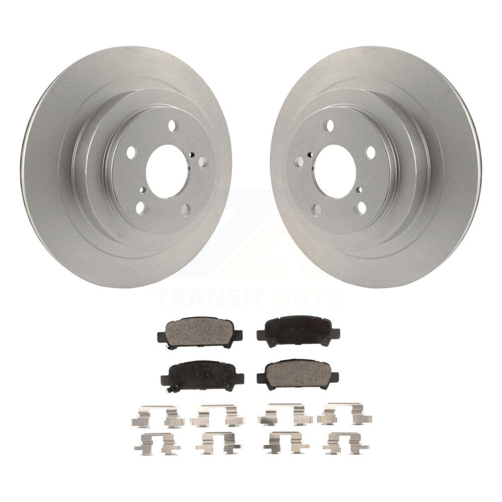 Rear Coated Disc Brake Rotors And Ceramic Pads Kit For Subaru Legacy