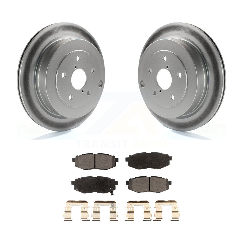 Rear Coated Disc Brake Rotors And Ceramic Pads Kit For Subaru Tribeca B9