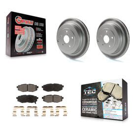 Rear Coated Disc Brake Rotors And Ceramic Pads Kit For Subaru Tribeca B9