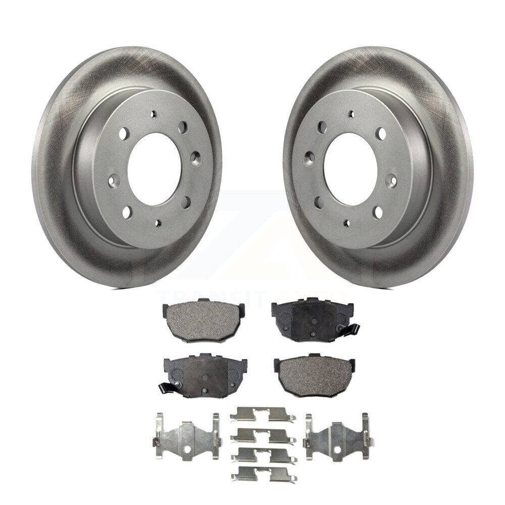 Rear Coated Disc Brake Rotors And Ceramic Pads Kit For Kia Spectra Spectra5