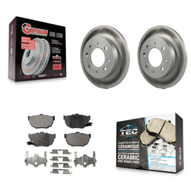 Rear Coated Disc Brake Rotors And Ceramic Pads Kit For Kia Spectra Spectra5