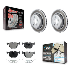 [Rear] 2004-2010 BMW X3 Premium Coated Rotors & Ceramic Pads Brake Kit For Max Braking