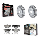 Rear Coated Brake Rotor Ceramic Pad Kit For Mercedes-Benz ML350 GL450 R350 GL550