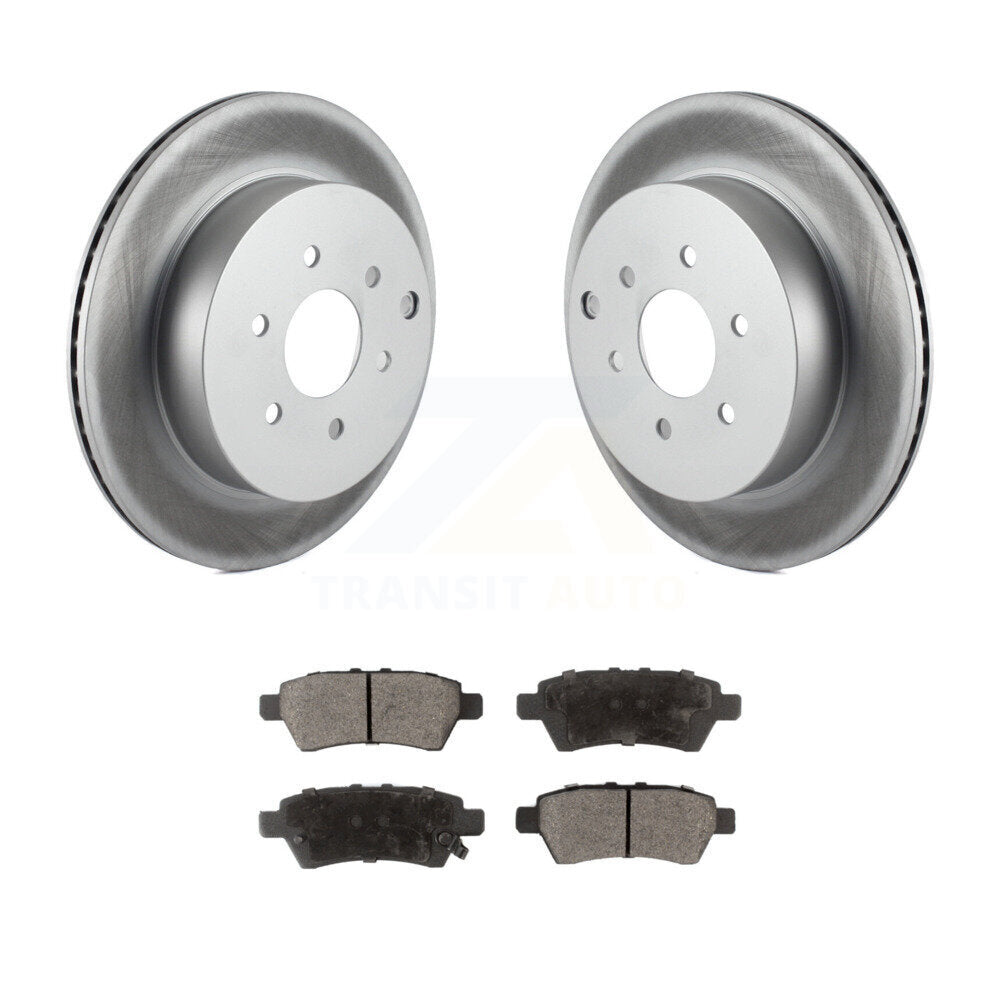 Rear Coated Disc Brake Rotor And Ceramic Pad Kit For 2005-2012 Nissan Pathfinder