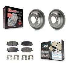 Charger l'image dans la galerie, Rear Coated Disc Brake Rotors &amp; Ceramic Pad Kit For Kia Sedona Hyundai Entourage