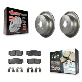 [Rear] 2007-2009 Hyundai Santa Fe Premium Coated Rotors & Ceramic Pads Brake Kit For Max Braking
