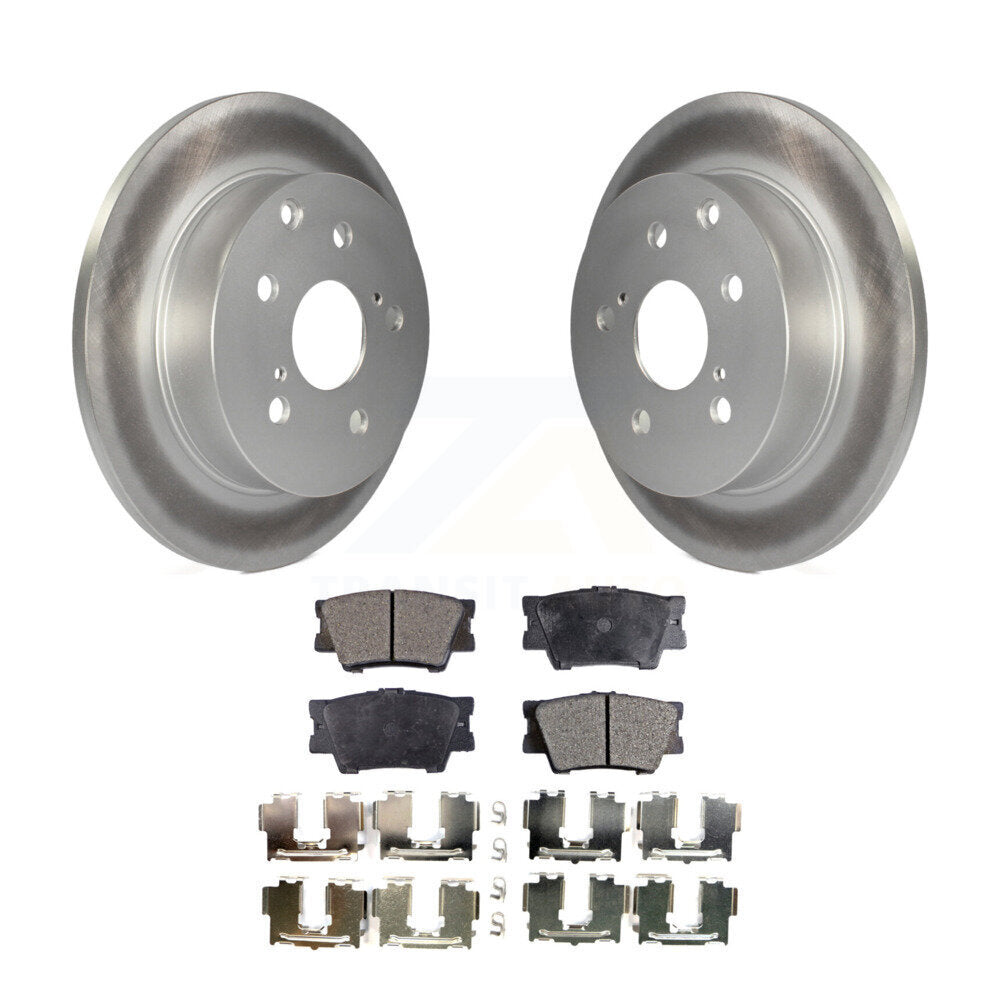 Rear Coated Disc Brake Rotors And Ceramic Pads Kit For Toyota RAV4 Lexus HS250h