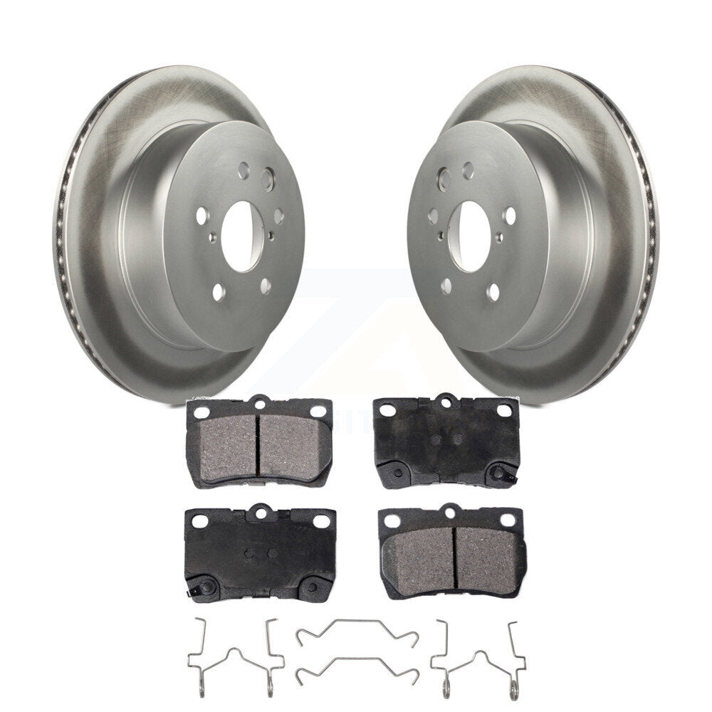 Rear Coated Brake Rotors Ceramic Pad Kit For Lexus IS250 GS350 IS350 GS300 GS430