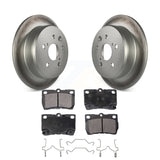 Rear Coated Disc Brake Rotors And Ceramic Pads Kit For Lexus IS250