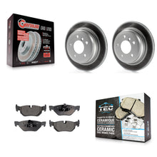 Charger l'image dans la galerie, Rear Coated Disc Brake Rotors Ceramic Pad Kit For BMW 328i xDrive X1 328xi 325xi