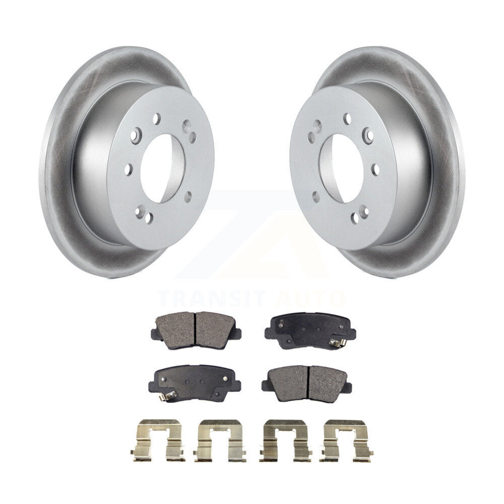 Rear Coat Brake Rotor Ceramic Pad Kit For 10 Hyundai Elantra Sedan From 03 23