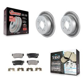 Rear Coated Disc Brake Rotors And Ceramic Pads Kit For Hyundai Elantra