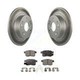 Rear Coated Disc Brake Rotors And Ceramic Pads Kit For Honda Accord Acura TSX