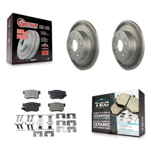 Load image into Gallery viewer, Rear Coated Disc Brake Rotors And Ceramic Pads Kit For Honda Accord Acura ILX