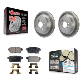 [Rear] 2007-2015 Mazda CX-9 Premium Coated Rotors & Ceramic Pads Brake Kit For Max Braking