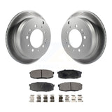 Rear Coat Brake Rotor Ceramic Pad Kit For Toyota Tundra Sequoia Lexus LX570 Land