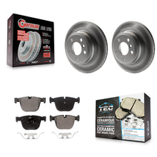 Load image into Gallery viewer, [Rear] 2009 BMW X6 xDrive35i From 10 08 Premium Coated Rotors &amp; Ceramic Pads Brake Kit For Max Braking