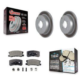 Rear Coated Disc Brake Rotor And Ceramic Pad Kit For Mitsubishi Lancer Outlander
