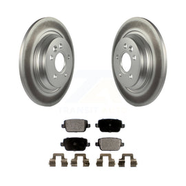 [Rear] 2008-2011 Volvo S80 FWD Premium Coated Rotors & Ceramic Pads Brake Kit For Max Braking