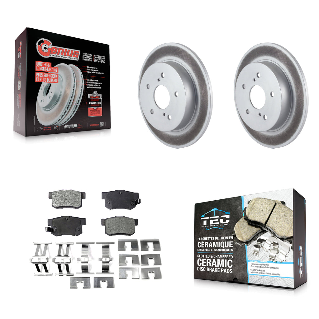 Rear Coated Disc Brake Rotors And Ceramic Pads Kit For Suzuki SX4 Crossover