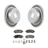 [Rear] 2008-2013 Toyota Highlander Premium Coated Rotors & Ceramic Pads Brake Kit For Max Braking