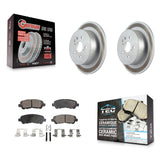 [Rear] 2008-2013 Toyota Highlander Premium Coated Rotors & Ceramic Pads Brake Kit For Max Braking