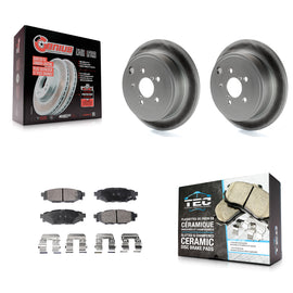 Rear Coat Brake Rotor Ceramic Pad Kit For Subaru Outback Impreza Forester Legacy