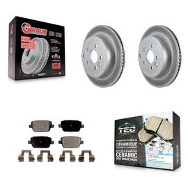 [Rear] 2008-2011 Land Rover LR2 Premium Coated Rotors & Ceramic Pads Brake Kit For Max Braking