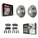 Rear Coated Disc Brake Rotors And Ceramic Pads Kit For Kia Forte Koup Forte5