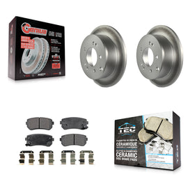Rear Coated Disc Brake Rotors And Ceramic Pads Kit For Kia Forte Koup Forte5