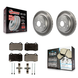 Rear Coated Disc Brake Rotors And Ceramic Pads Kit For Hyundai Genesis Coupe