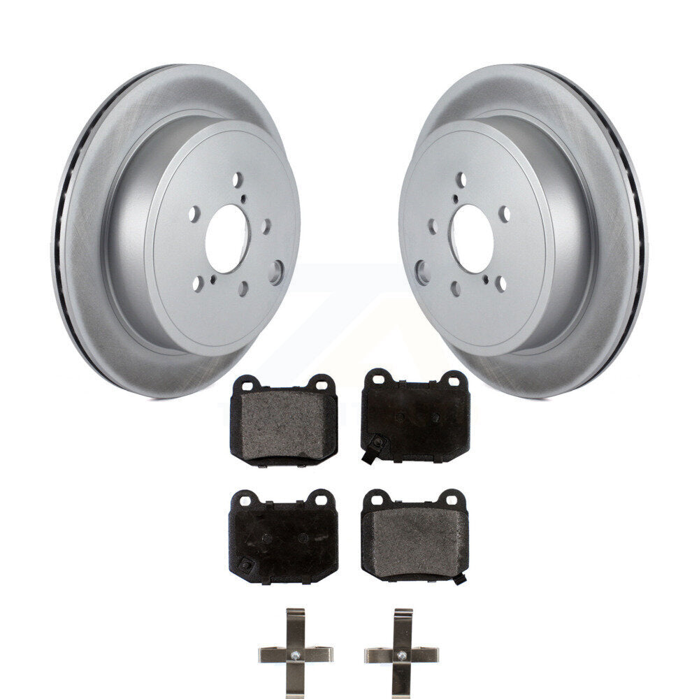 Rear Coated Disc Brake Rotors And Ceramic Pads Kit For Subaru BRZ Toyota 86