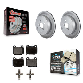 Rear Coated Disc Brake Rotors And Ceramic Pads Kit For Subaru BRZ Toyota 86