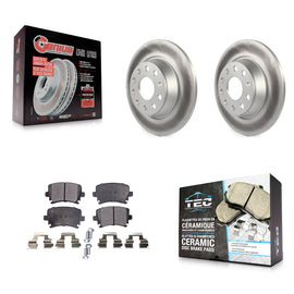 Rear Coat Brake Rotor Ceramic Pad Kit For Volkswagen Tiguan CC Jetta Audi Passat