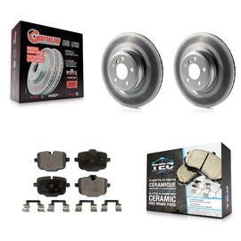 Rear Coat Brake Rotors Ceramic Pad Kit For 16-19 BMW Alpina B6 xDrive Gran Coupe