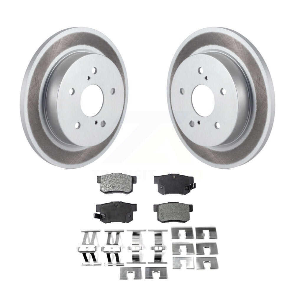 Rear Coated Disc Brake Rotors And Ceramic Pads Kit For 2010-2013 Suzuki Kizashi