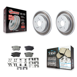 [Rear] 2010-2013 Suzuki Kizashi Premium Coated Rotors & Ceramic Pads Brake Kit For Max Braking