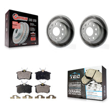 Load image into Gallery viewer, Rear Coated Disc Brake Rotors &amp; Ceramic Pad Kit For Volkswagen Jetta Beetle Golf