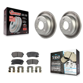 Rear Coated Brake Rotors Ceramic Pad Kit For Hyundai Elantra Tucson Kia Sportage