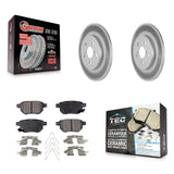 Rear Coated Disc Brake Rotors And Ceramic Pads Kit For Lexus CT200h