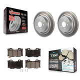 Rear Coat Brake Rotor Ceramic Pad Kit For INFINITI Q50 M37 Q60 Q70 Q70L QX70 M56