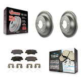 Rear Coated Disc Brake Rotors Ceramic Pad Kit For Hyundai Elantra Kia Soul Venue