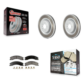 Rear Coat Brake Rotors Ceramic Pad Kit For 2012-2021 Nissan NV2500 NV3500 NV1500