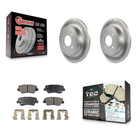 [Rear] 2011 Hyundai Accent Premium Coated Rotors & Ceramic Pads Brake Kit For Max Braking