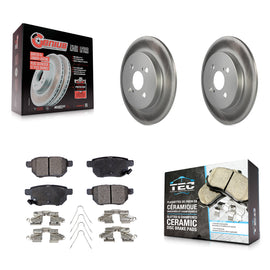[Rear] 2012-2018 Toyota Yaris Premium Coated Rotors & Ceramic Pads Brake Kit For Max Braking